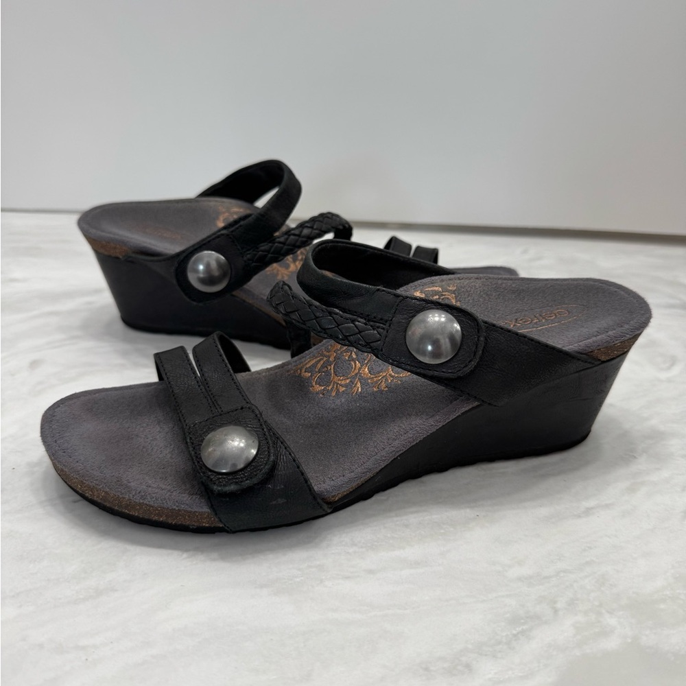 Aetrex wedge sandal comfort